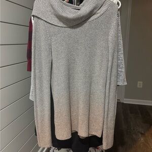 Gray Off-Shoulder Women's Sweater